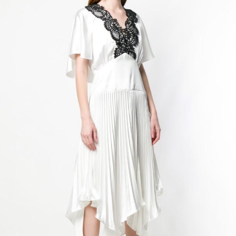 Self Portrait Satin Handkerchief Dress